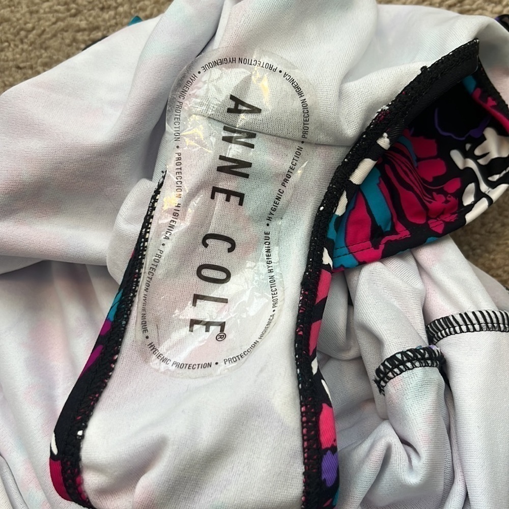 Anne Cole Floral Adjustable Straps One Piece Swimsuit - NWOT - Picture 7 of 8